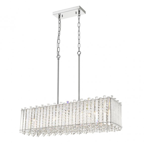 Italux P0465-07B Pendelleuchte Carla 7x42W | G9 | IP20 - chrom, silber