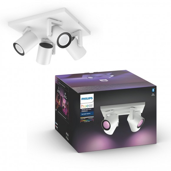 Philips Hue 50624/31/P7 Decken- und Spotleuchte Argenta 4x5,7W | 2000-6500K | RGB - Bluetooth, White and Color Ambiance