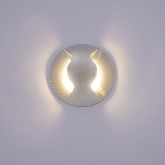 Italux PL-741-2E LED Außenwandleuchte Basilio 1x3W | 300lm | 3000K | IP65 - silber