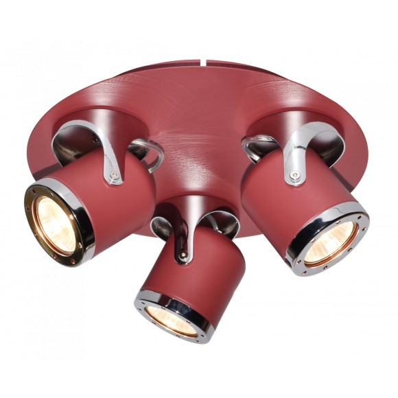 Rabalux 5039 Decken- und Spotleuchte April 3x5W | GU10 | IP20 - rot