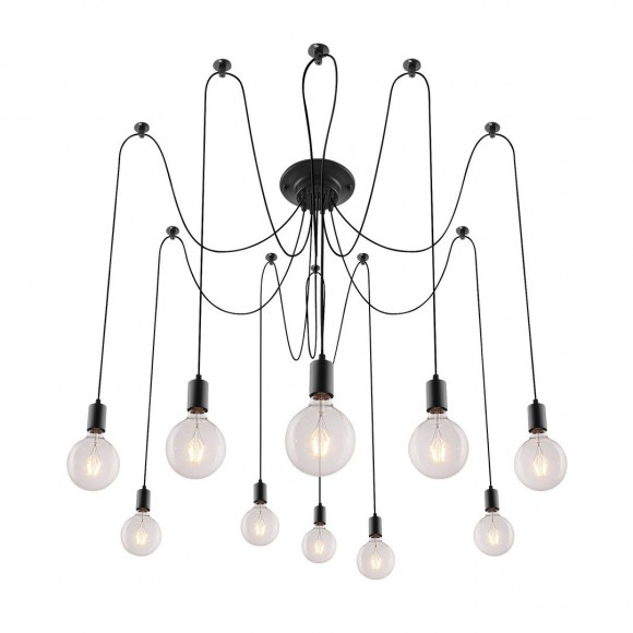 Rabalux 2224 Caspar Hängelampe schwarz E27 10x60W