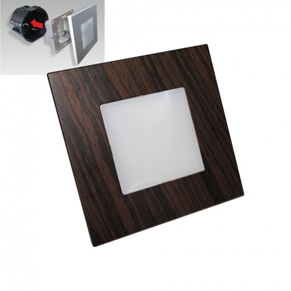 Emithor 48306 STEP LIGHT Wandleuchte LED 1W, 60 LMA, 4000K, dunkles Holz