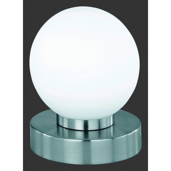 Trio R54011001 Tischleuchte Prinz II 1x40W | E14 - Berührungsschalter, Nickel, weiß