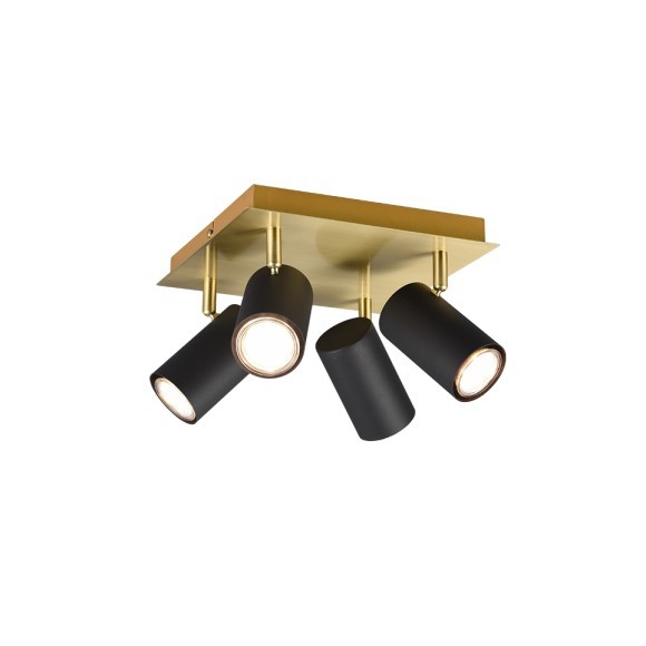 Trio 802430480 Deckenleuchte 4x35W | GU10 - Gold, Schwarz