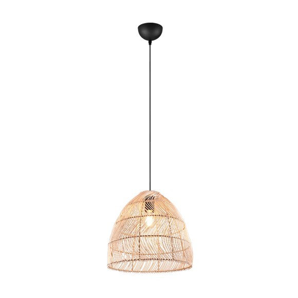 Trio R31131036 Pendelleuchte Rike 1x40W | E27 | IP20 - höhenverstellbar, Rattan