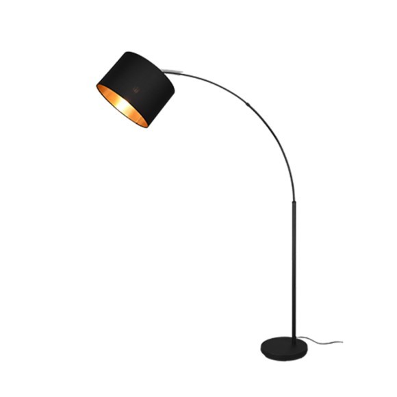 Trio R40081080 Stehleuchte Bolivia 1X10W | E27 - Fußschalter, schwarz, gold