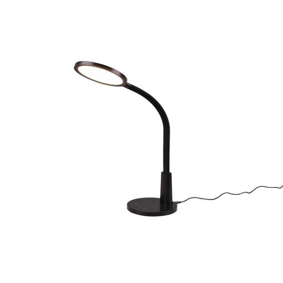 Trio R52671102 LED-Tischleuchte Sally 1x8,4W | 380lm | 4000K | IP20 - 5-stufige Touch-Funktion, Touch-Licht an/aus-Funktion, flexibler Arm, Zeitschaltuhr, schwarz