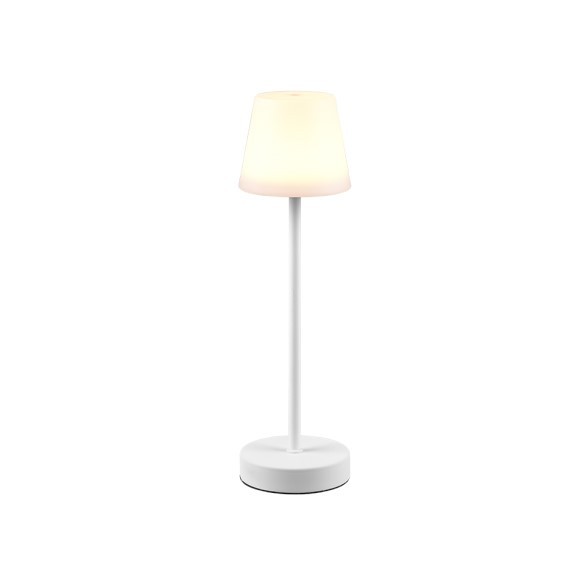 Trio R54086131 LED-Außentischleuchte Martinez 1x2,2W | 250lm | 2700-6500K | IP44 - 4-stufige Touchfunktion, stufenlos einstellbare Lichtfarbe, Akkubetrieb, USB-C Anschluss mit Ladefunktion, mattweiß