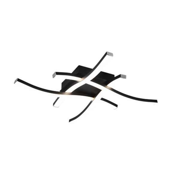 Trio R62474432 LED-Deckenleuchte Route 4x5W | 2400lm | 4000 K - schwarz