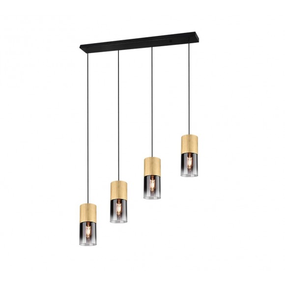 Trio 310600454 Hängende Deckenleuchte Robin 4x28w | E27 | IP20 - einstellbare Höhe, Messing