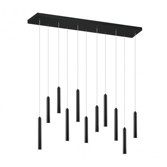 TRIO 321611132 LED Pendelleuchte Tubular 11x2,5W | 2420lm | 3000K | schwarz, 3-Phasen-dimmbar, - IP20