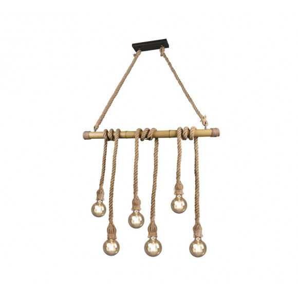 TRIO R30130626 Pendelleuchte Wilma 6x10W | E27 | IP20 - braun