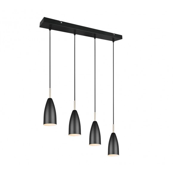 Trio R30694032 Hängende Deckenleuchte Farin 4x25w | E14 - schwarz