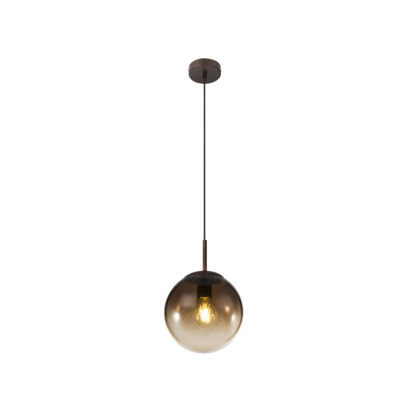 Globo 15865 Deckenleuchte Varus 1x40W | E27 - Braun, Bernstein