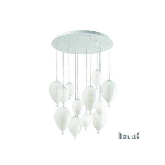 Ideal Lux Pendelleuchte - Kronleuchter CLOWN 12X40W G9 - weiß