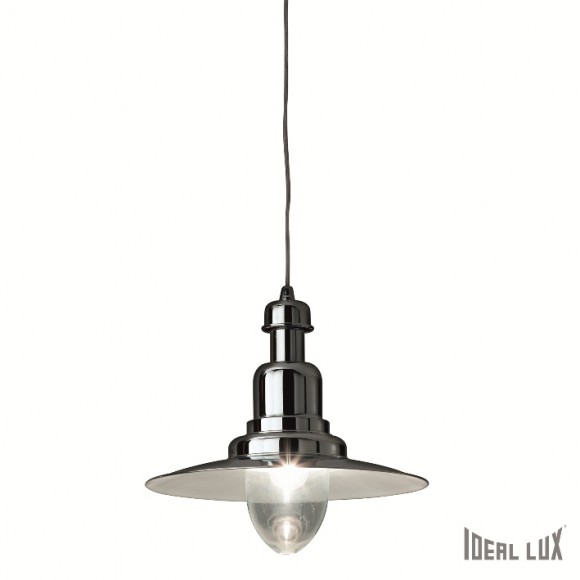 Ideal Lux Hängeleuchte - Fiordi SP1 Sospenzione Big 1x60W E27 Kronleuchter - chrom glänzend