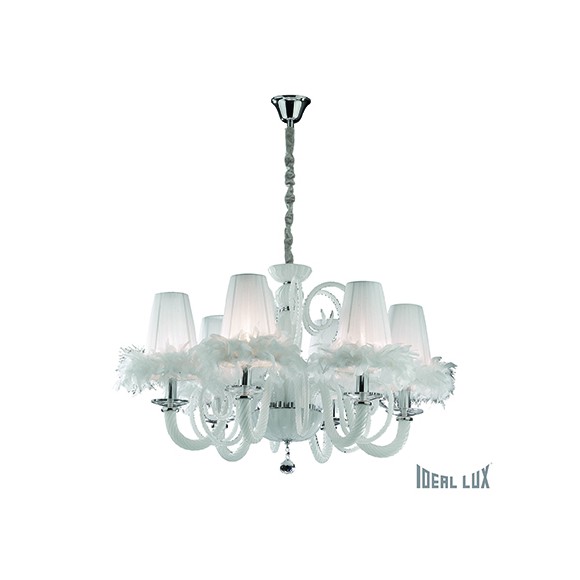 Ideal Lux 035741 Pendelleuchte 6x40W Cabaret | E14 - weiß