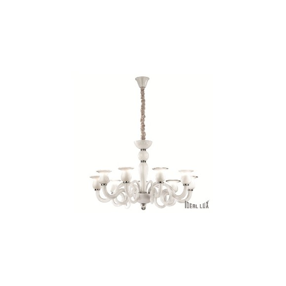 Ideal Lux 068428 Pendelleuchte 9x40W Teseo | E14 - weiß
