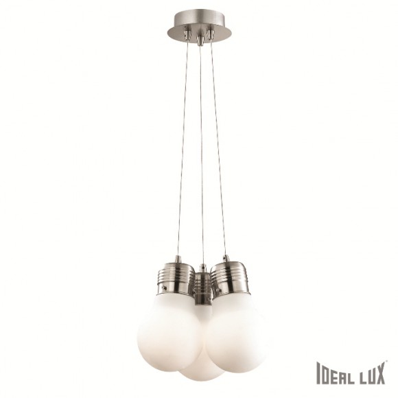 Ideal Lux Hängeleuchte - Kronleuchter LUCE 3x60W E27 - weiß/chrom