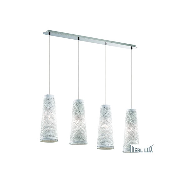 Ideal Lux 082561 Pendelleuchte 4x60W Basket | E27 - weiß
