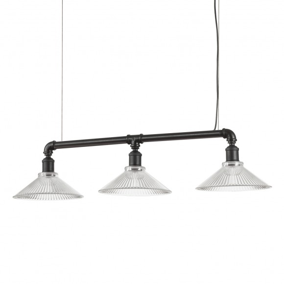 Ideal Lux 139975 Pendelleuchte Astrid 3x60W| E27 - schwarz