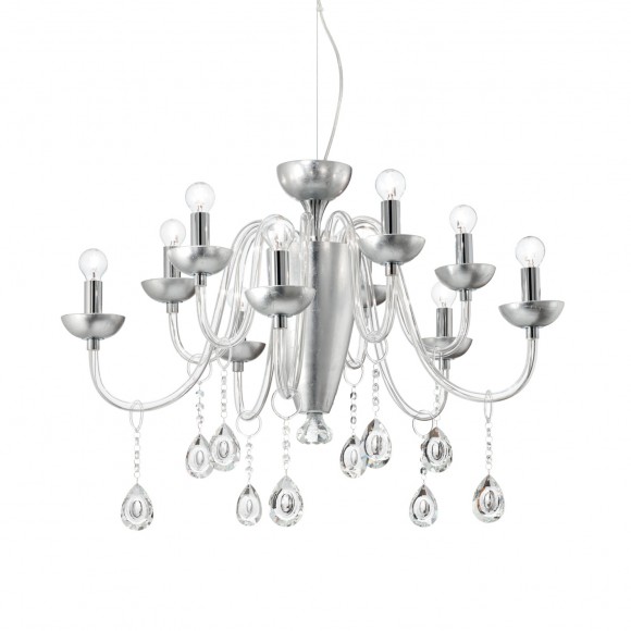 Ideal Lux 125091 Pendelleuchte Camelia 10x40W | E14 - silber