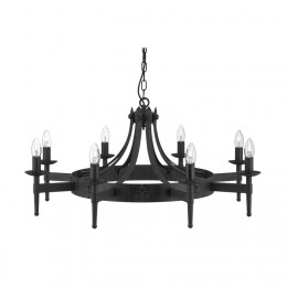 Searchlight 2428-8BK Cartwheel Hängelampe 8xE14