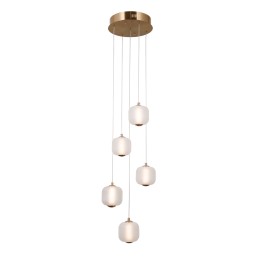 Italux PND-34362-5-HBR-OPAL LED Pendel-Kronleuchter Ganti | 12W LED | 1300lm | 3000K