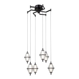 Italux PND-34395-6-BK LED Pendel-Kronleuchter Fuente | 30W LED | 1795lm | 3000K